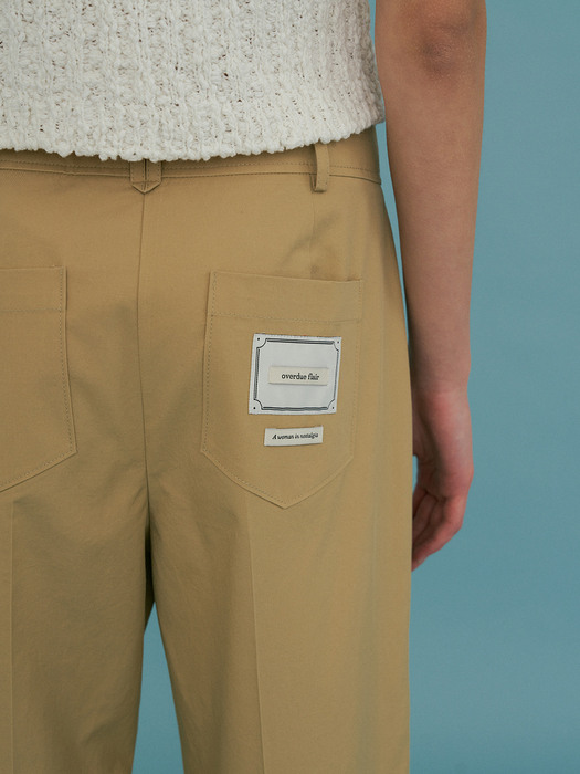 low-rise wide pants_classic beige