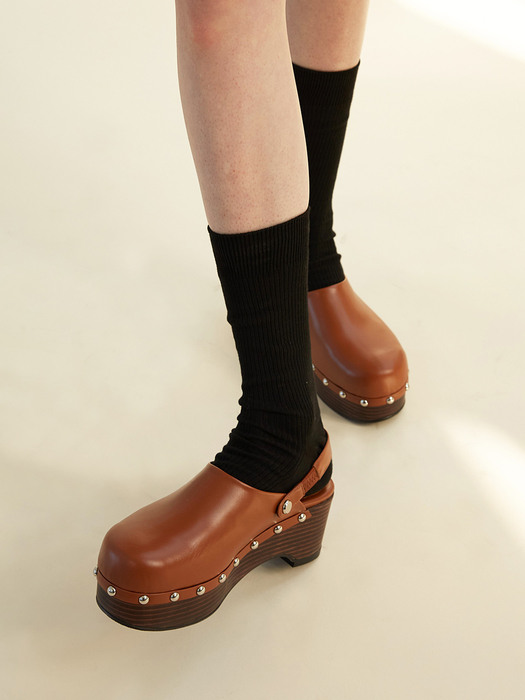 Zoe Clogs Leather Brown