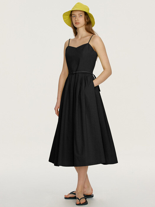 SAGYE Flare camisole dress (Black)