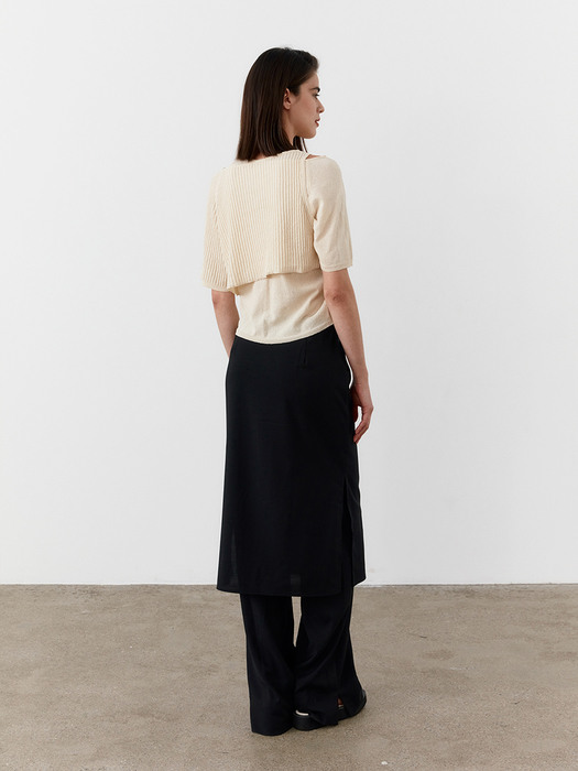 TWR SKIRT LAYERED TROUSERS_2 COLORS