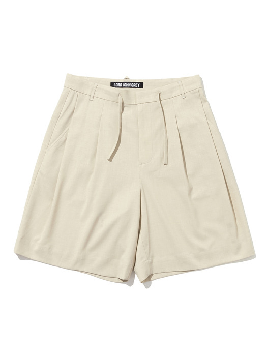 linen bermuda shorts cream beige