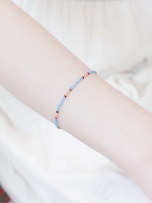 Soft ethnic color mix Bracelet 소프트 에스닉 컬러 믹스 비즈 팔찌