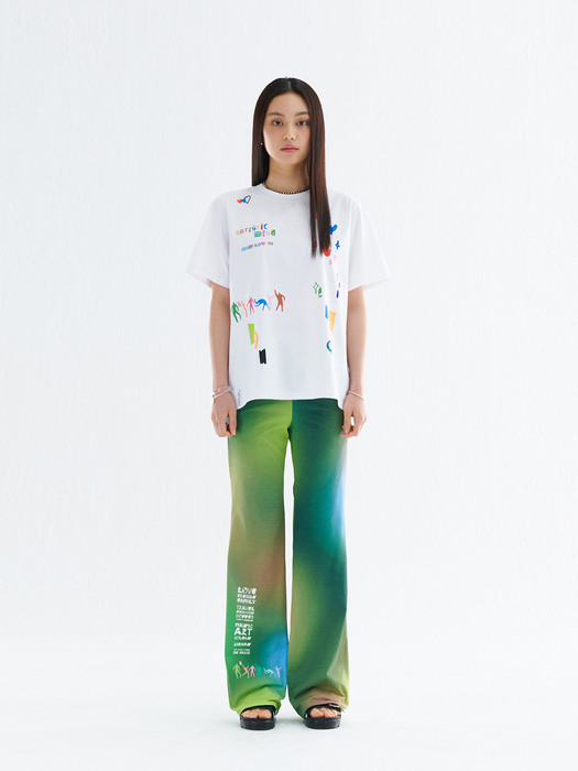 프린트 쿨링 티셔츠 (자외선 차단 소재) - 우먼