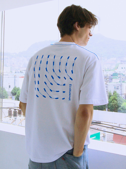 LOGO GRAPHIC 1/2 T-SHIRTS [BLUE]