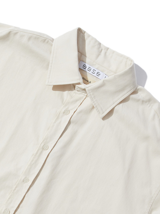 [x EASE]Twill Cotton Shirts(Big Fit)(2 colors)