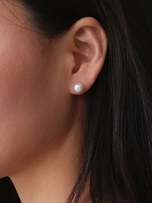 Classic Pearl Earring (8mm)(silver925)