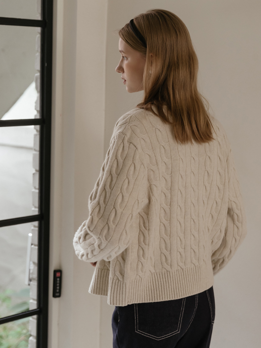 Nina cashmere cardigan_Cream