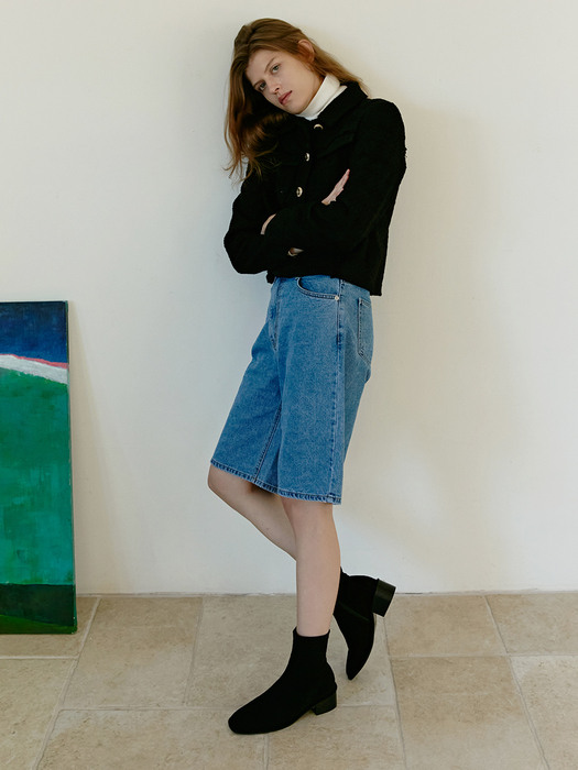 RONIN Suede Ankle Boots - 3color l 5cm 스웨이드 스판 앵클부츠