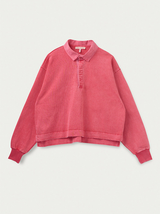 Overdyed Rugby shirt in pink