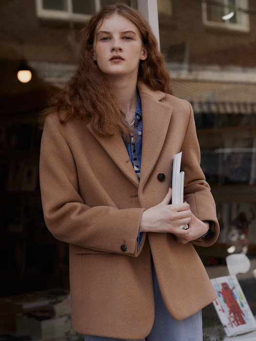 Tailored Wool Half Coat_2color