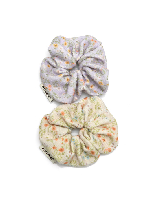 Pastel Floral Scrunchie (2colors)