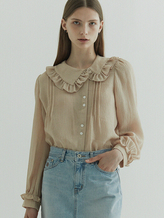 [단독기획] Unbalance frill blouse