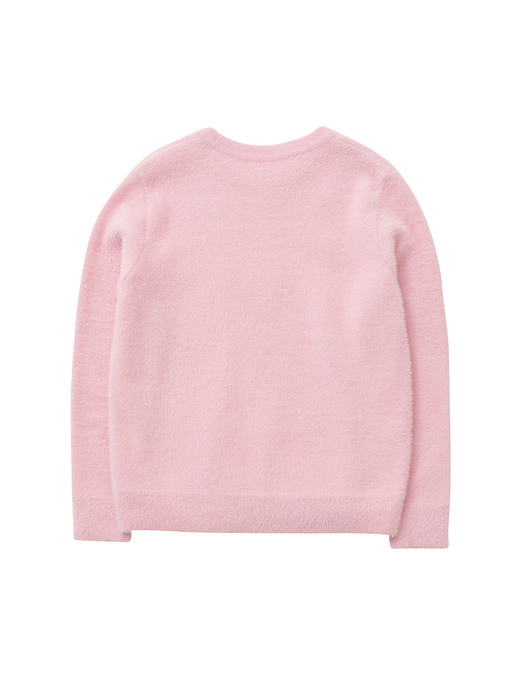 핑크 부클 스웨터