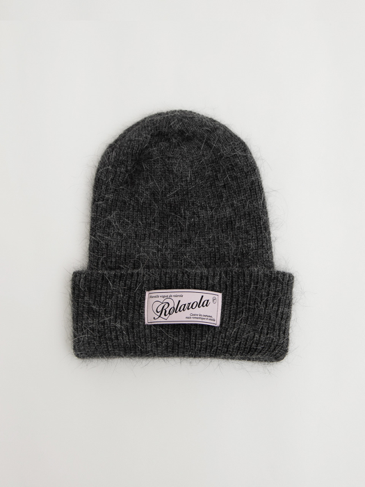 ANGORA BEANIE CHARCOAL