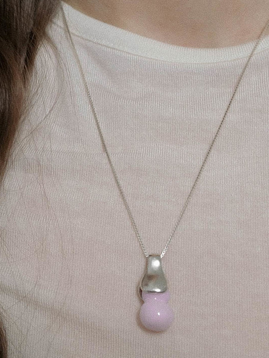 [925silver,Glass]Jug necklace(32color)