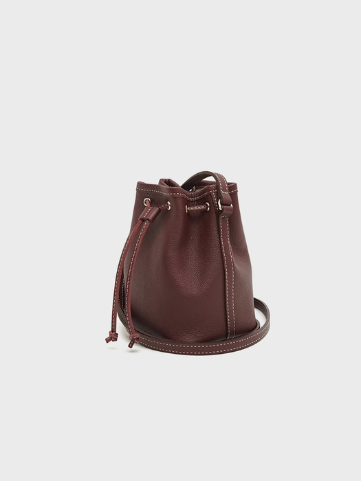 mini bucket bag / burgundy