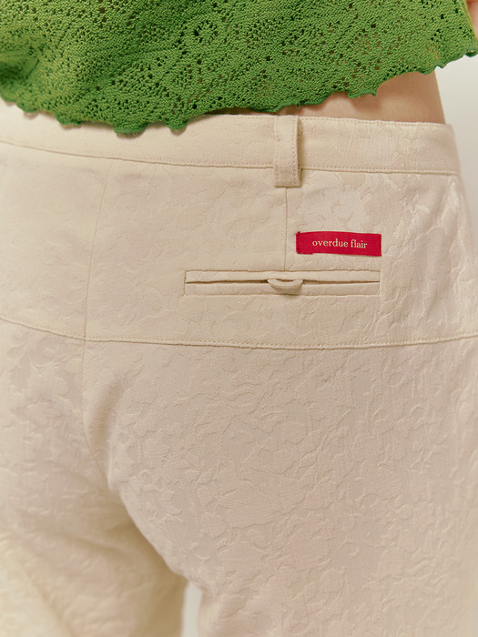 jacquard low pants_cream