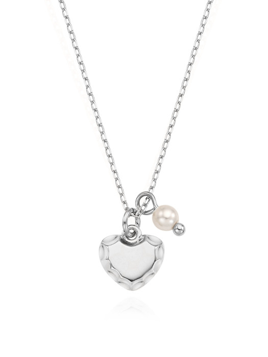 royal heart pearl necklace