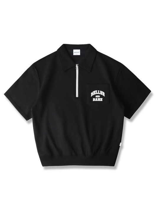 1984 1/2 Collar Half Zip-Up mtm_Black