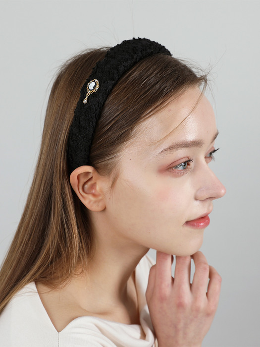 Antic Tweed HairBand (Black Gold)