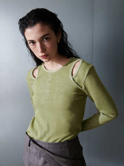 Cut-out tee - Green