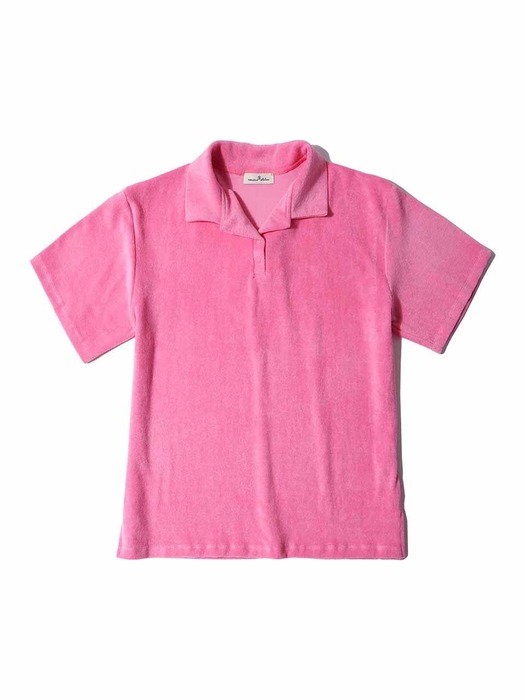 A3456 테리 칼라 티셔츠_Pink