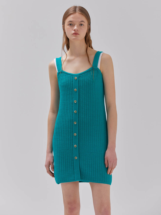 Knit Mini Onepiece in Green VK3MO234-32