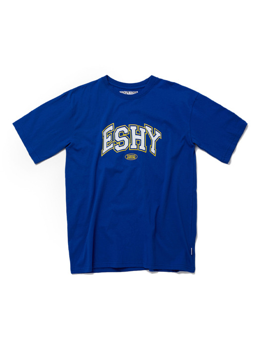 ESHY 베이직 로고 하프 티셔츠_블루
