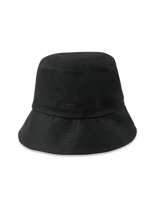 logo patch bucket hat black