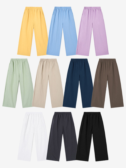 Washed vacation linen pants_10color