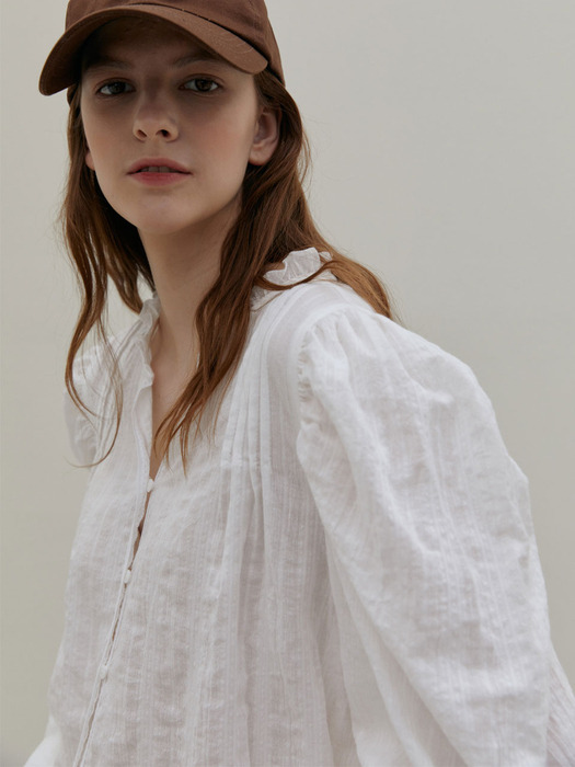 masella volume blouse white