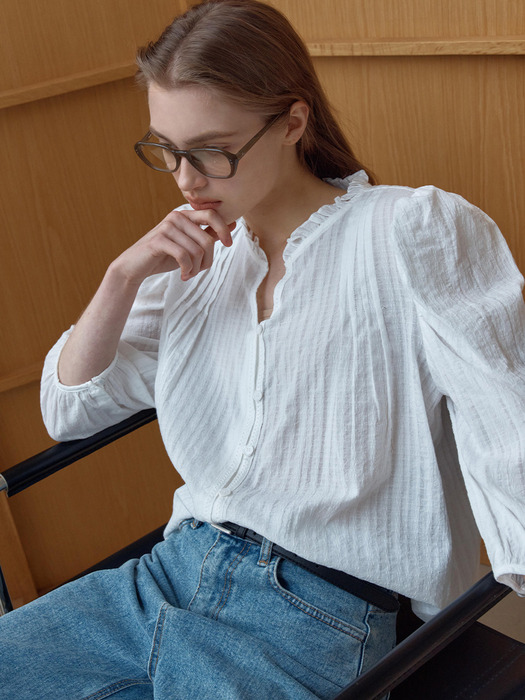 Masella Volume Blouse_White