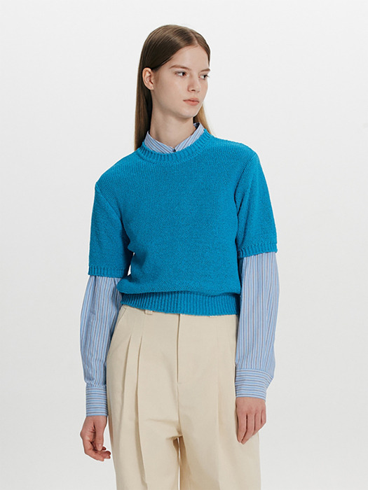 Half Sleeve Knit(Blue)