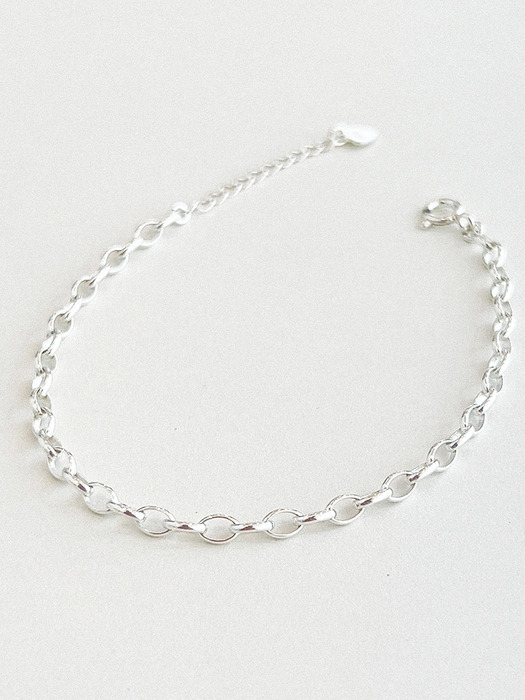  Silver925 Circle Chain Bracelet