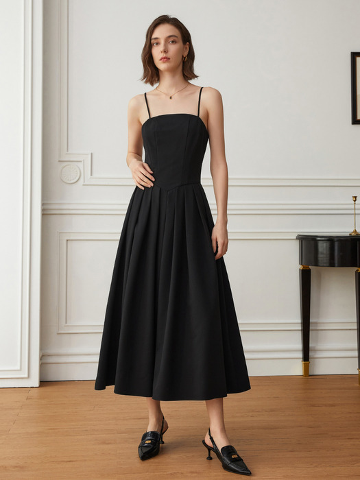 YY_Classic simple long dress_BLACK