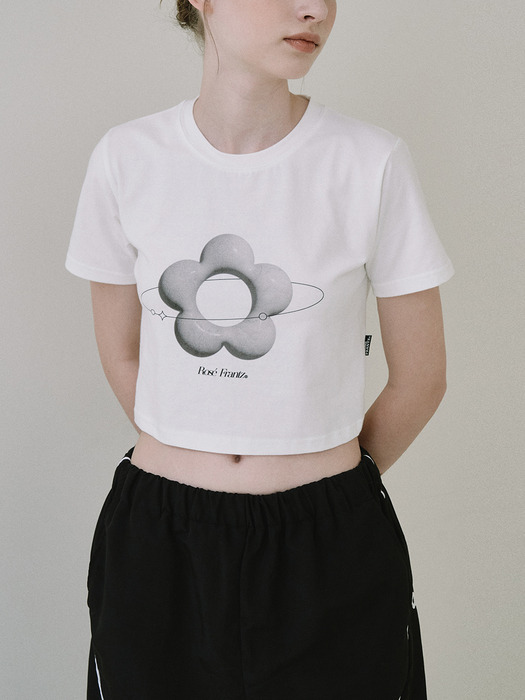 Saturn Flower T-shirt [White]