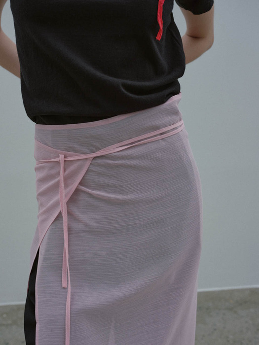SEE-THROUGH SKIRT (2COLORS)