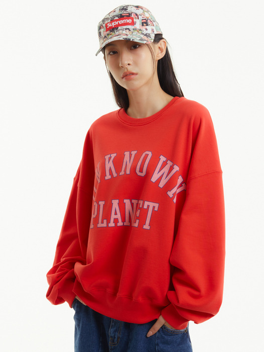 바시티 로고 스웻셔츠 레드  _VARSITY LOGO SWEATSHIRT RED