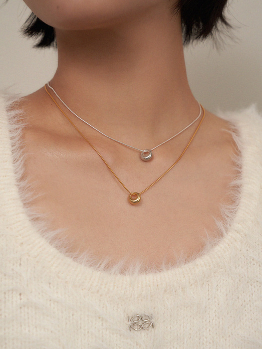 [silver925] donut necklace