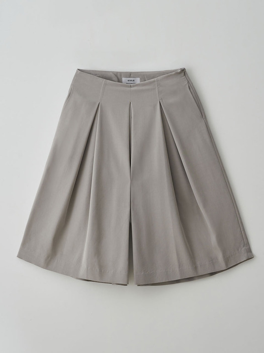 Wide Pleats Skirt pants_BEIGE