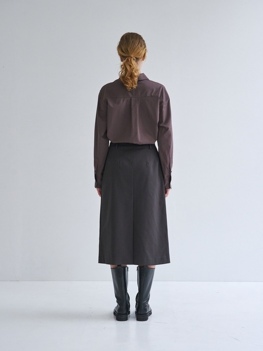 H-Line Strap Skirt(Charcoal)