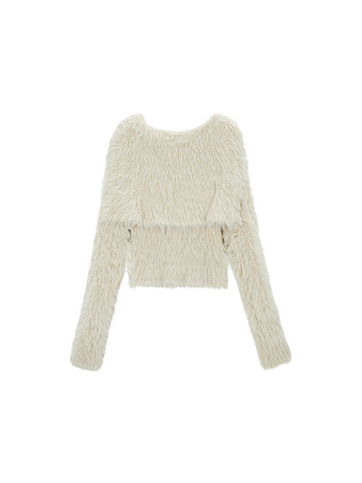 Sailor Collar Cropped Cardigan_cream