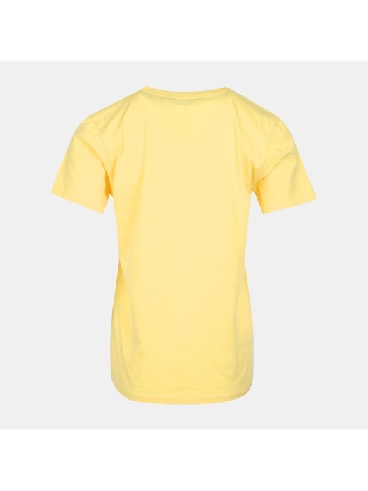 메종키츠네 여성 폭스헤드 클래식 티셔츠 옐로우 AW00103KJ0005 P724