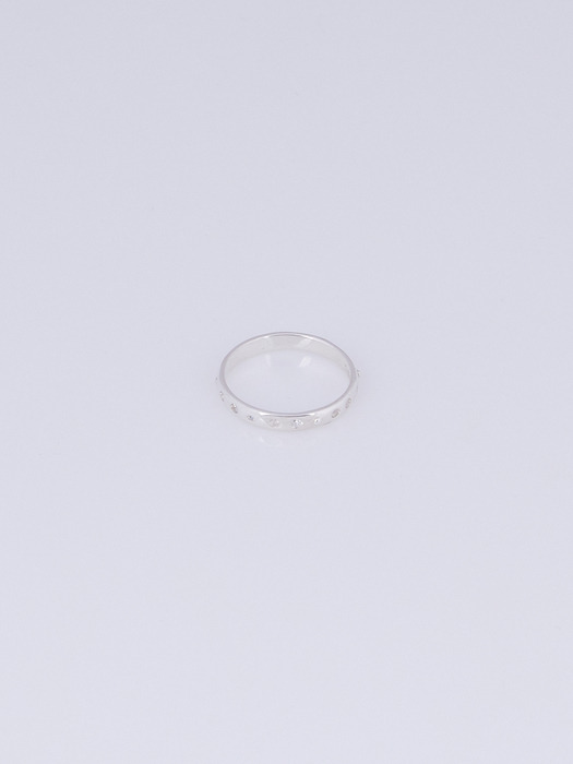 stone cover thin ring (silver)