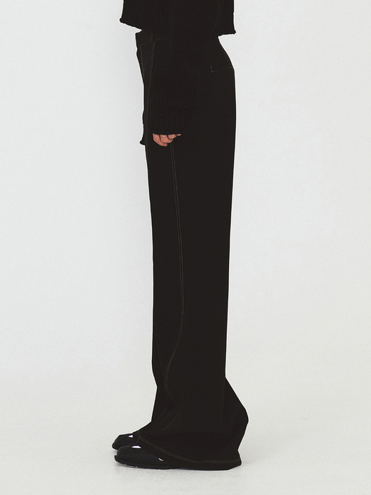 ELASTICITY STITCHED TROUSERS (black)