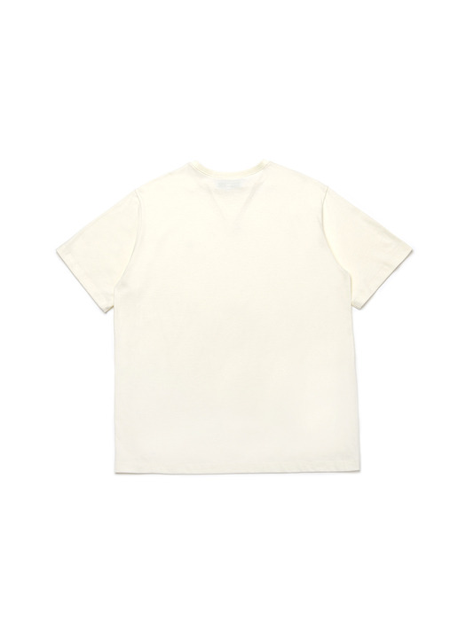 round detail ½Tee shirts_ivory