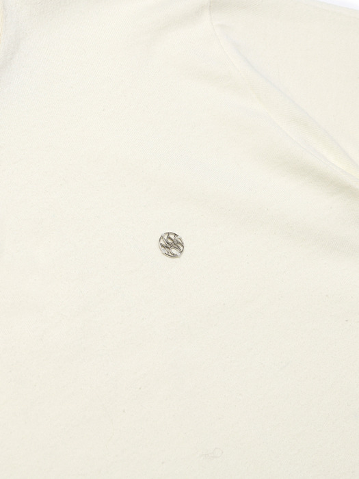 round detail ½Tee shirts_ivory