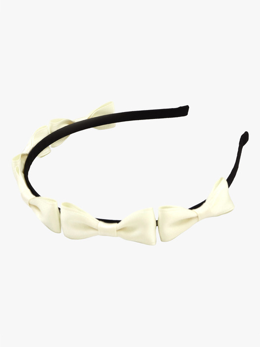 RIBBON BUNDLE HAIRBAND_IVORY