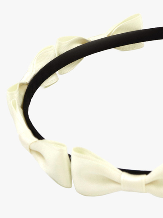 RIBBON BUNDLE HAIRBAND_IVORY