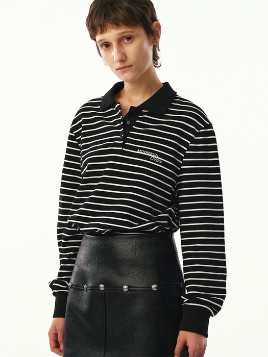 01 M.C Stripe PK Shirt / Black